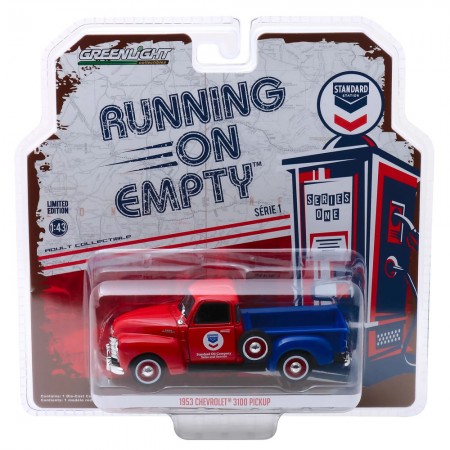 Carro Greenlight Running On Empty - Chevrolet 3100 Pickup 1953 - Escala 1/43 (87010-b)