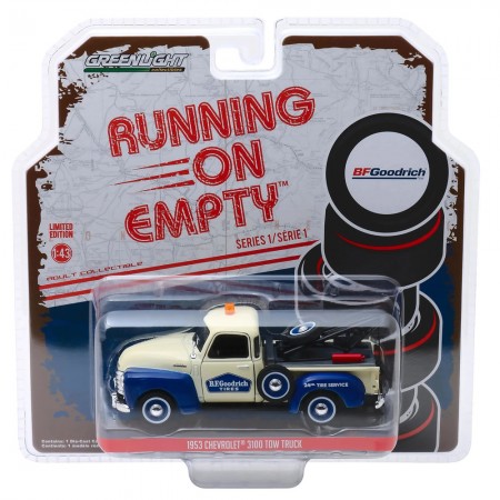 Carro Greenlight Running On Empty - Chevrolet 3100 Tow Truck 1953 - Escala 1/43 (87010-c)