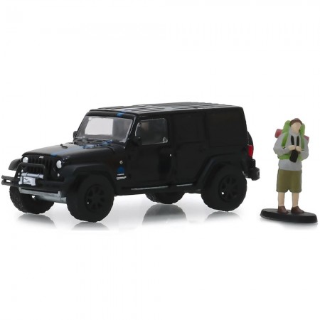 Carro Greenlight The Hobby Shop - Jeep Wrangler With Backpacker 2012 - Escala 1/64 (97070-f)