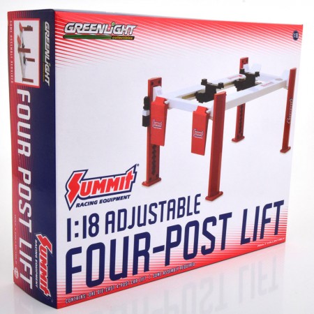 Greenlight Adjustable Four-post Lift - Summit Racing Equipment - Escala 1/18 (13549)