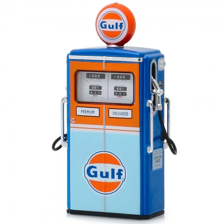 Bomba de Gasolina Greenlight Vintage Gas Pump - Series 7 Gulf - Escala 1/18 (14070-c)