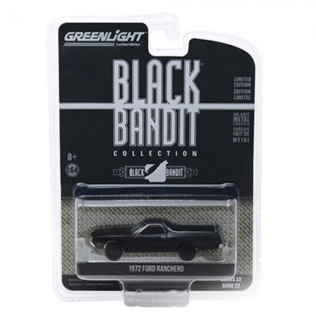 Carro Greenlight Black Bandit - Ford Ranchero 1972 - Escala 1/64 (28010-b)