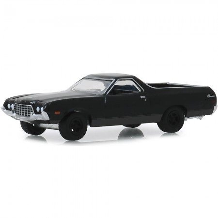 Carro Greenlight Black Bandit - Ford Ranchero 1972 - Escala 1/64 (28010-b)