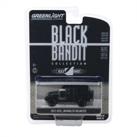Carro Greenlight Black Bandit - Jeep Wrangler Unlimited 2017 - Escala 1/64 (28010-e)