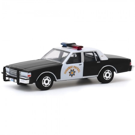 Carro Greenlight California Highway Patrol 90th  - Chevrolet Caprice 1989 Police - Escala 1/64 (28020-c)
