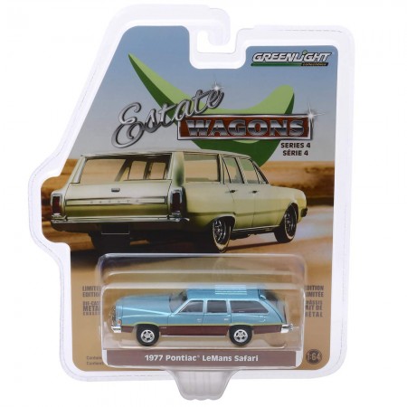 Carro Greenlight Estate Wagons - Pontiac Grand Lemans Safari 1977 - Escala 1/64 (29970-d)