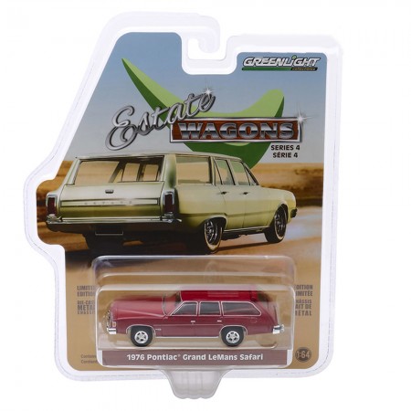 Carro Greenlight Estate Wagons - Pontiac Grand Lemans Safari 1976 - Escala 1/64 (29970-e)