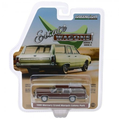 Carro Greenlight Estate Wagons - Mercury Grand Marquis Colony Park 1980 - Escala 1/64 (29970-f)