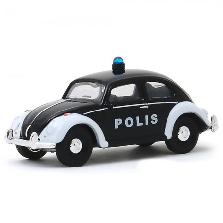 Carro Greenlight Club V-dub - Volkswagen Beetle Classic Police - Escala 1/64 (29980-f)