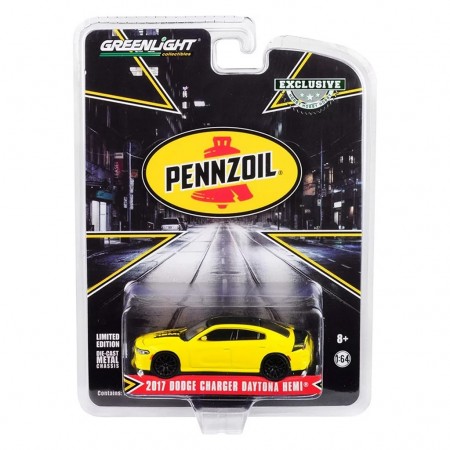Carro Greenlight Hobby Exclusive - Dodge Charger Daytona Hemi 2017 Pennzoil - Escala 1/64 (30112)
