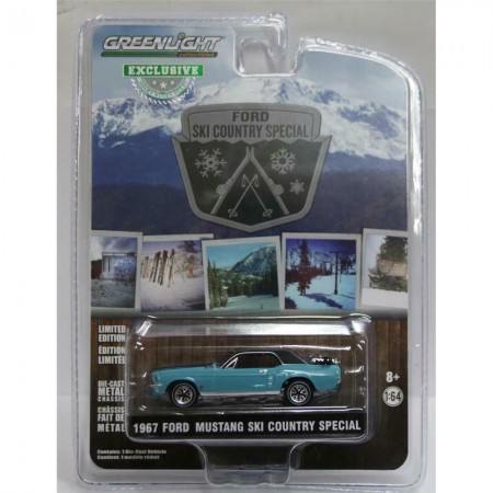 Carro Greenlight Hobby Exclusive - Ford Mustang 1967 Ski Country Special - Escala 1/64 (30113)