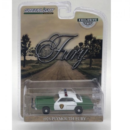 Carro Greenlight Hobby Exclusive - Plymouth Fury Chickasaw Country Sheriff 1975 - Escala 1/64 (30141)