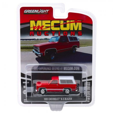 Carro Greenlight Mecum Auctions - Chevrolet K-5 Blazer 1991 - Escala 1/64 (37190-e)