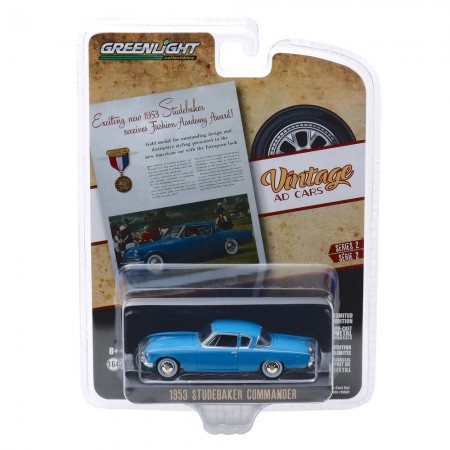 Carro Greenlight Vintage Ad Cars - Studebaker Commander 1953 - Escala 1/64 (39030-a)