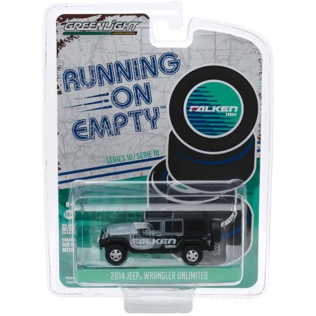 Carro Greenlight Running On Empty - Jeep Wrangler Unlimited 2014 Falken Tires - Escala 1/64 (41100-e)