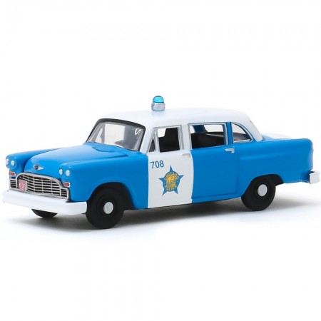 Carro Greenlight Hot Pursuit - Checker Marathon Police 1961 - Escala 1/64 (42910-b)