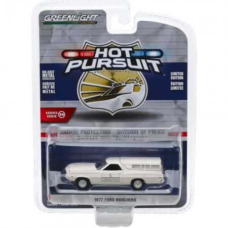 Carro Greenlight Hot Pursuit - Ford Ranchero 1972 - Escala 1/64 (42910-c)