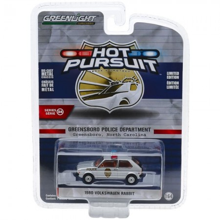 Carro Greenlight Hot Pursuit - Volkswagen Rabbit 1980 - Escala 1/64 (42910-d)