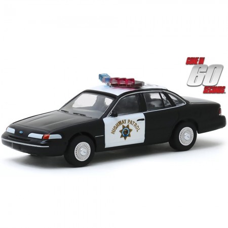 Carro Greenlight Hollywood Gone In 60 Seconds - Ford Crown Victoria Police Interceptor 1992 - Escala 1/64 (44870-e)