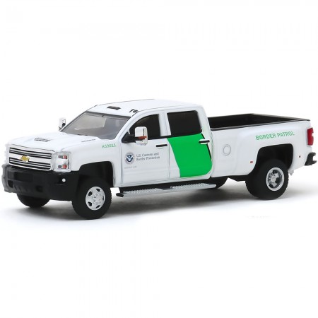 Carro Greenlight Dually Drivers - Chevrolet Silverado 3500hd U.s Border Patrol 2018 - Escala 1/64 (46030-b)