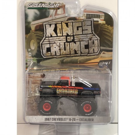 Carro Greenlight Kings Of Crunch - Chevrolet K-20 Excaliber 1987 - Escala 1/64 (49050-e)