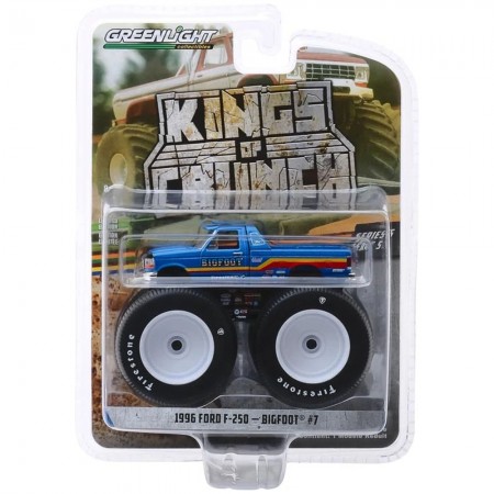 Carro Greenlight Kings Of Crunch - Ford F-250 Bigfoot #7 1996 - Escala 1/64 (49050-f)