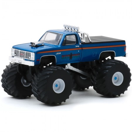 Carro Greenlight Kings Of Crunch - Gmc High Sierra 2500 Bear Foot 1985 - Escala 1/64 (49060-c)