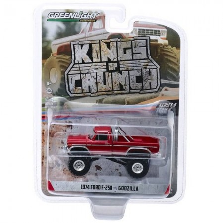 Carro Greenlight Kings Of Crunch - Ford F-250 Godzilla 1974 - Escala 1/64 (49060-e)