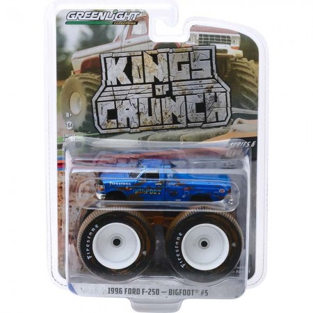 Carro Greenlight Kings Of Crunch - Ford F-250 Bigfoot #5 1996 - Escala 1/64 (49060-f)