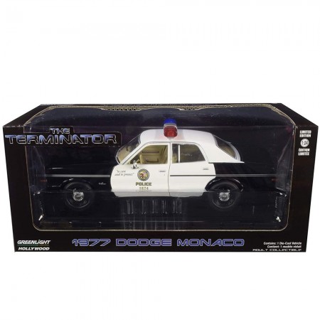 Carro Greenlight Hollywood The Terminator - Dodge Monaco 1977 Police - Escala 1/24 (84101)