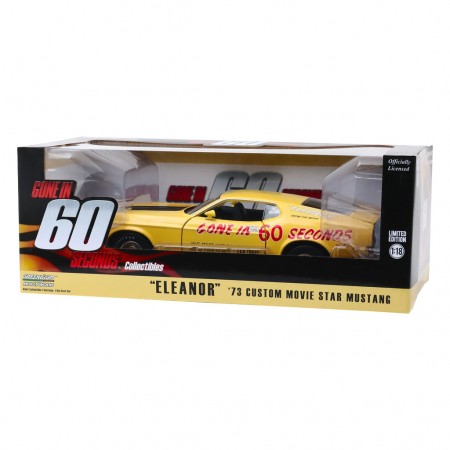Carro Greenlight Hollywood Gone In 60 Seconds - Ford Mustang Mach 1 Custom Eleanor 1973 (tributo Pós-filme) - Escala 1/18 (13548)
