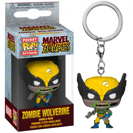 Chaveiro Funko Pocket Pop Keychain Marvel Zombies - Zombie Wolverine