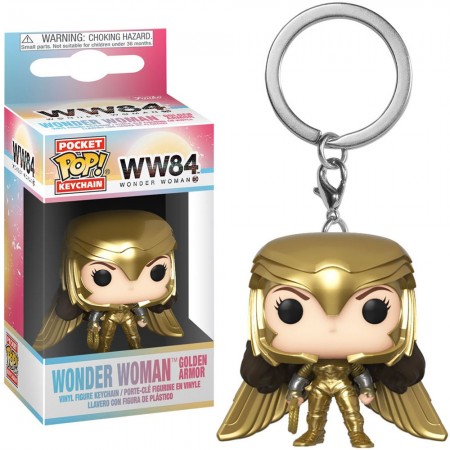 Chaveiro Funko Pocket Pop Keychain Wonder Woman 1984 - Wonder Woman (golden Armor)
