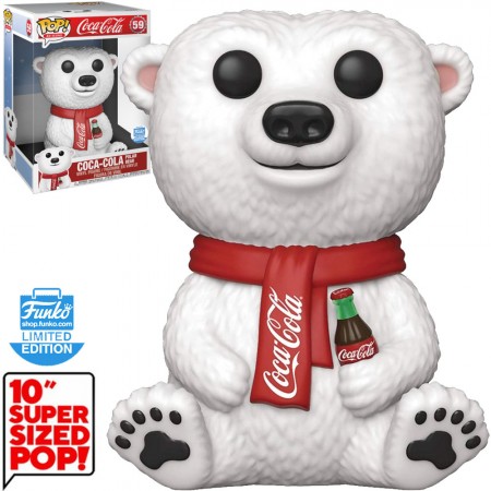 Funko Pop Ad Icons Coca-cola Exclusive - Coca-cola Polar Bear 58 (super Sized 10