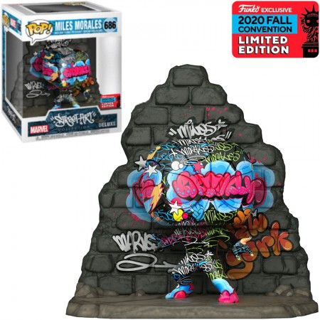 Funko Pop Marvel Street Art Nycc 2020 Exclusive - Miles Morales 686 (deluxe)