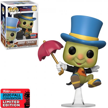 Funko Pop Disney Pinocchio Exclusive Nycc 2020 - Jiminy Cricket 980