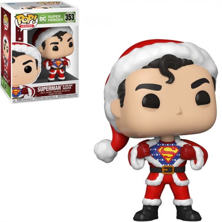 Funko Pop Heroes Dc Holiday - Superman In Holiday Sweater 353