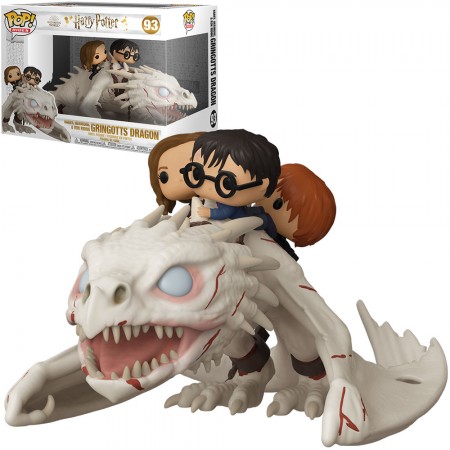 Funko Pop Rides Harry Potter - Harry, Hermione And Ron Riding Gringotts Dragon 93