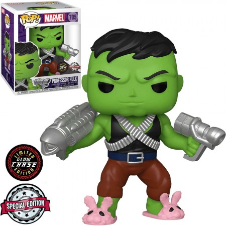 Funko Pop Marvel Exclusive - Professor Hulk 705 (glow Chase) (super Sized 6