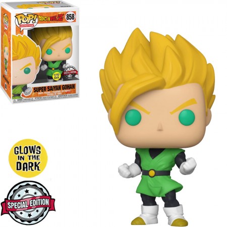 Funko Pop Dragon Ball Z Exclusive - Super Saiyan Gohan 858 (glows In The Dark)