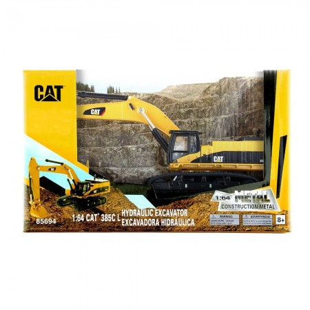 Escavadeira Caterpillar Metal Construction - Hydraulic Excavator 385c - Escala 1/64 (85694)