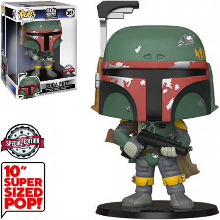 Funko Pop Star Wars Empire Strikes Back 40 Years Exclusive - Boba Fett 367 (super Sized 10