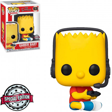 Funko Pop The Simpsons Exclusive - Gamer Bart 1035