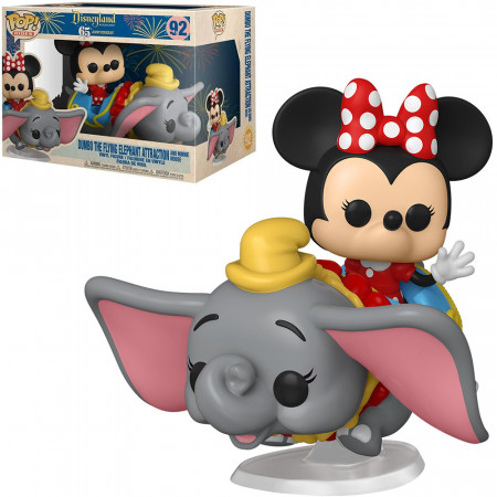 Funko Pop Rides Disneyland Resort 65th - Dumbo The Flying Elephant Attraction And Minnie Mouse 92