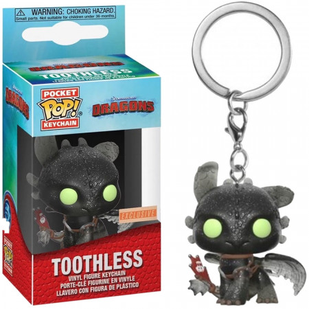 Chaveiro Funko Pocket Pop Keychain Dragons Exclusive - Toothless