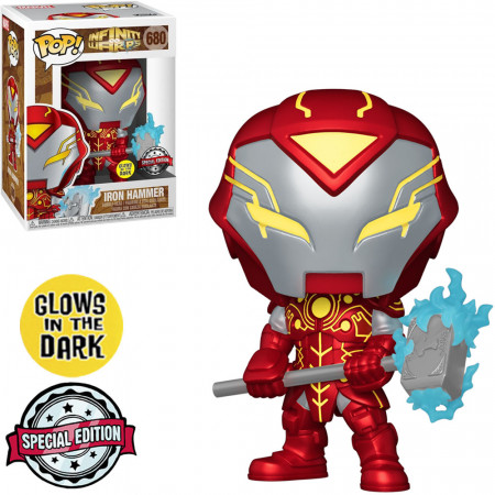 Funko Pop Marvel Infinity Warps Exclusive - Iron Hammer 680 (glow In The Dark)