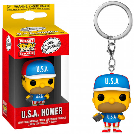 Chaveiro Funko Pocket Pop Keychain The Simpsons - U.s.a Homer