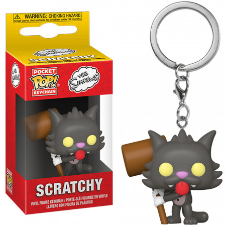 Chaveiro Funko Pocket Pop Keychain The Simpsons - Scratchy