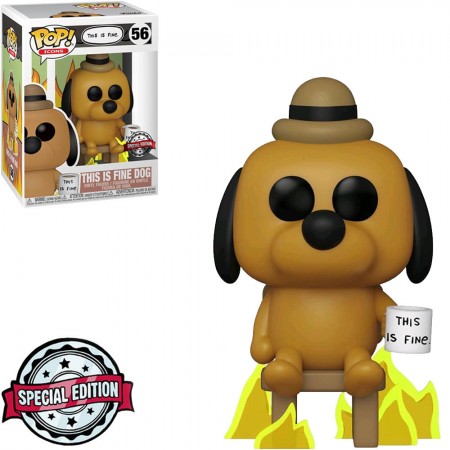 Funko Pop Icon This Is Fine Exclusive - This Is Fine Dog 56