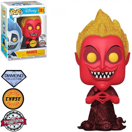 Funko Pop Chase Disney Hercules Exclusive - Hades 381 Glows In The Dark (diamond Collection)